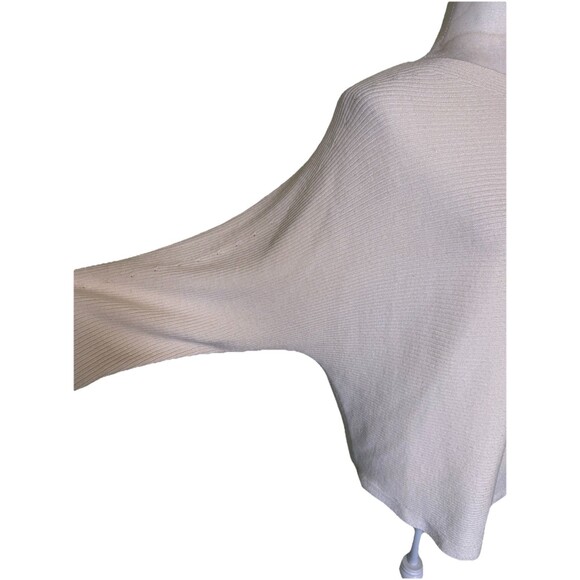 Women’s Wool Blend Ribbed Knit Sweater Quiet Luxury Cozy Classic Dolman Sleeve S - Picture 5 of 10